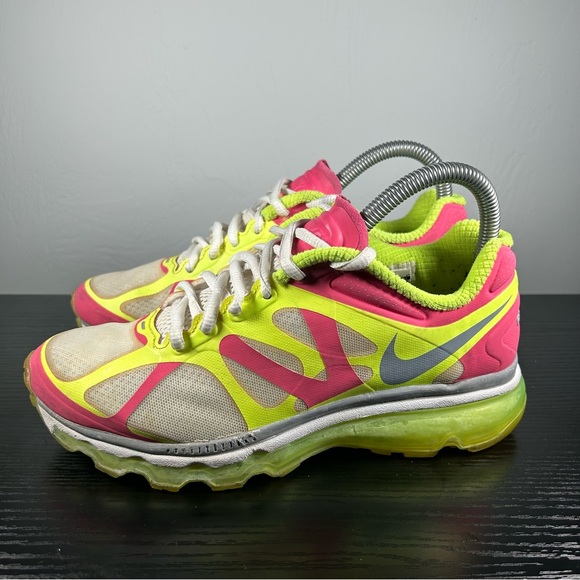 Nike Air Max 2012 Pink Yellow Shoes Women's Size 7 - Picture 3 of 7